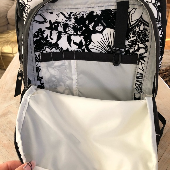 Jansport Black Velvet Flower Student Backpack - Picture 6 of 8